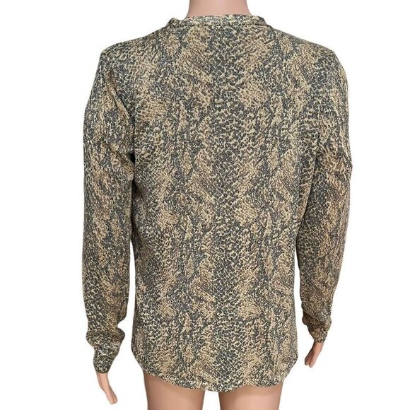 Peter Martin silk blend 2 piece cardigan and sleeveless top sz S snakeskin print - Picture 3 of 6